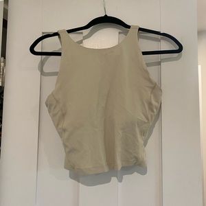 Lululemon high neck align tank (white opal)
